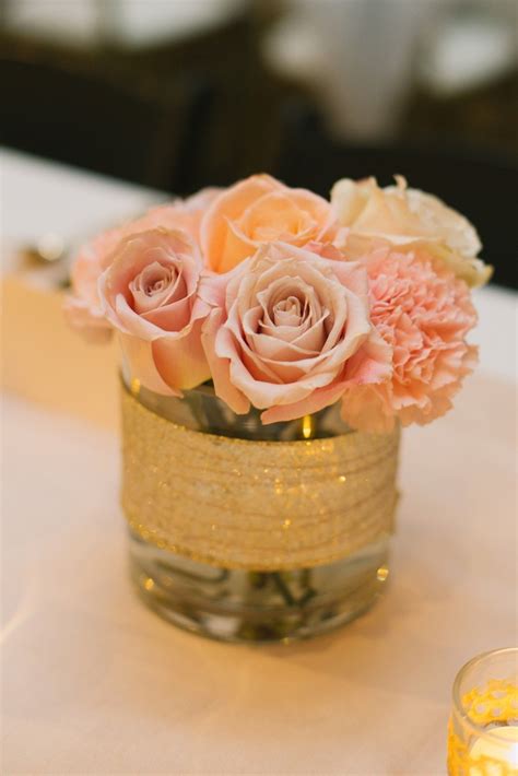 rose gold centerpieces